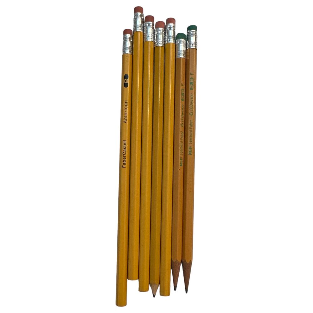 Vintage Eberhard Faber Castell American Pencils No. 2 and 2.5 4 unused 3 used